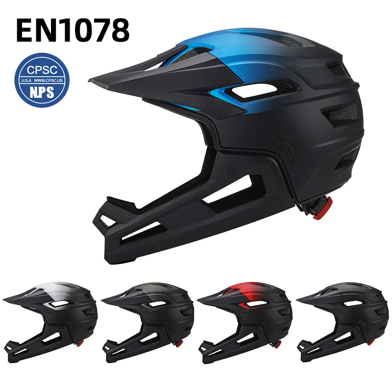 New Style Highway Mountain Bicycle off-Road Helmet Outdoor Mountain Forest Downhill Helmet Competition Riding Adult Full Face He