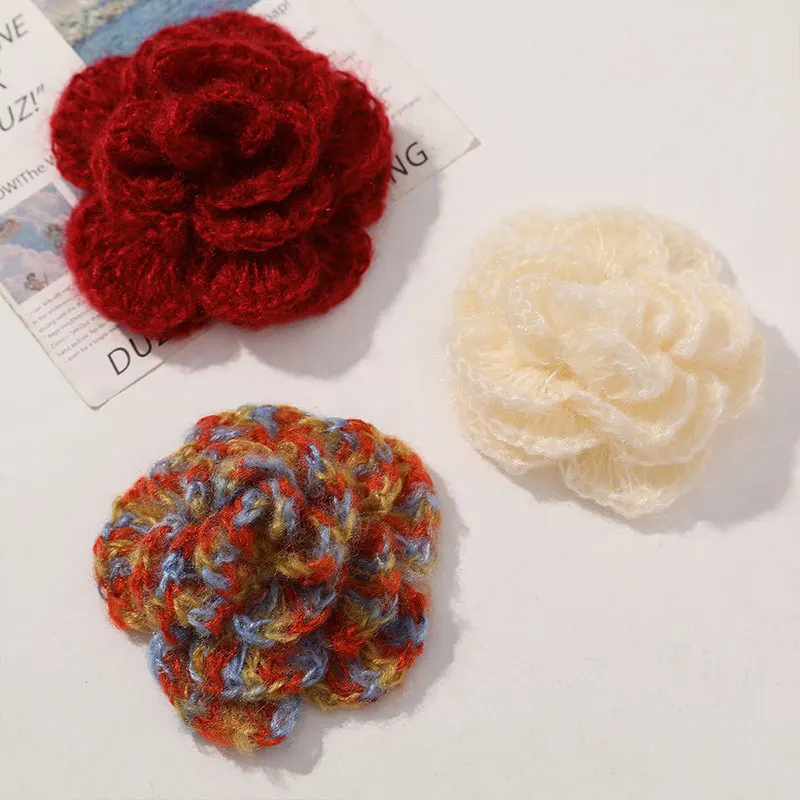 2 Stück DIY handgefertigtes, gewebtes Haarband und Haarspange aus Baumwollgarn mit Plüschgefühl, Accessoires für Kleidung und Socken – Detail 2