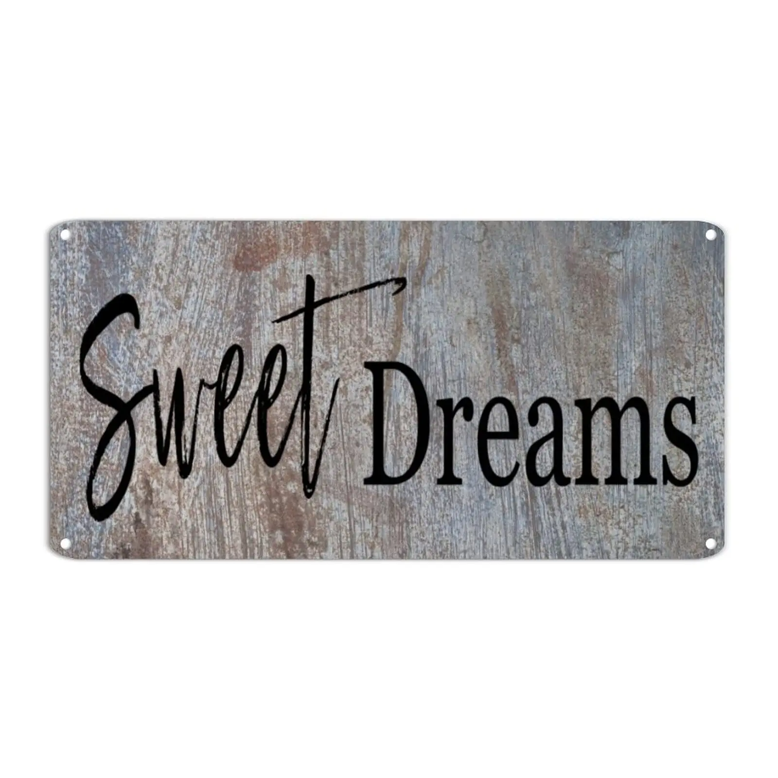 Sweet Dreams Tin Sign Positive Lettering Saying Metal Tin Sign 6x12in Weatherproof Windproof Inspired Wall Art Decor for Home Ma