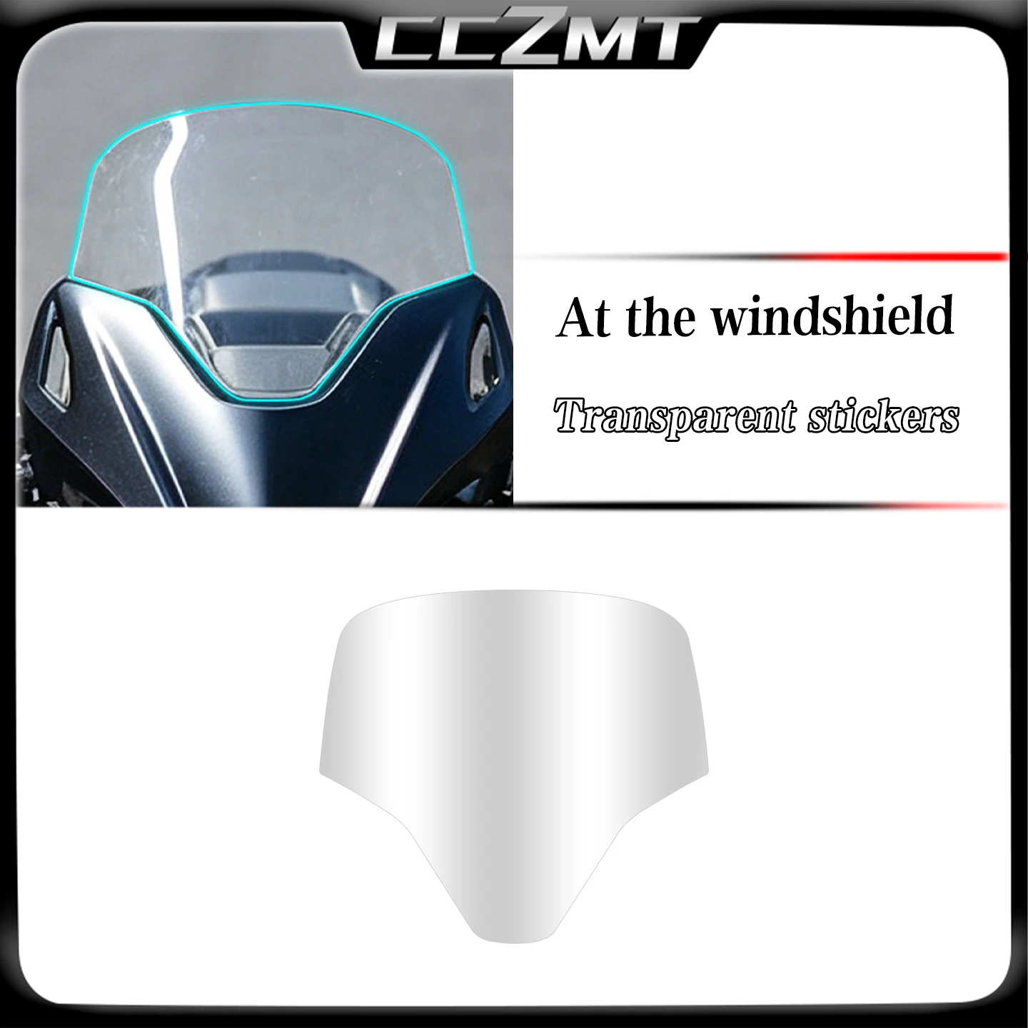 For Haojue TVL350 Invisible Car Cover Film Transparent Fuel Tank Anti-Wear Protection Sticker Modified Motorcycle Accessories