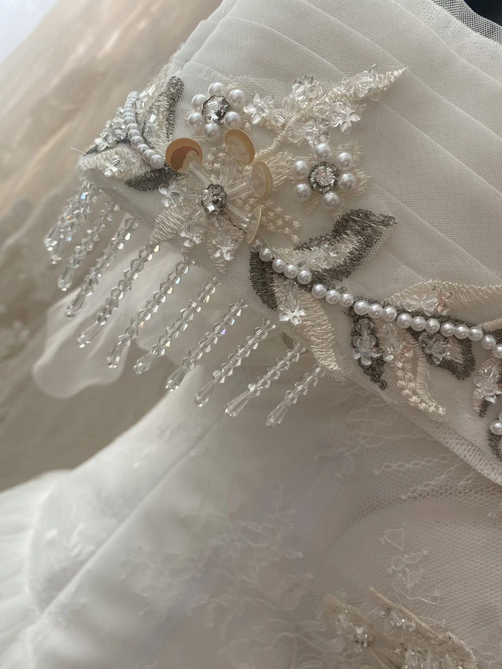 Cloverbridal Waardig Hoge Kwaliteit Borduurwerk Kant Vestidos Parels Kralen Baskische Taille Line.