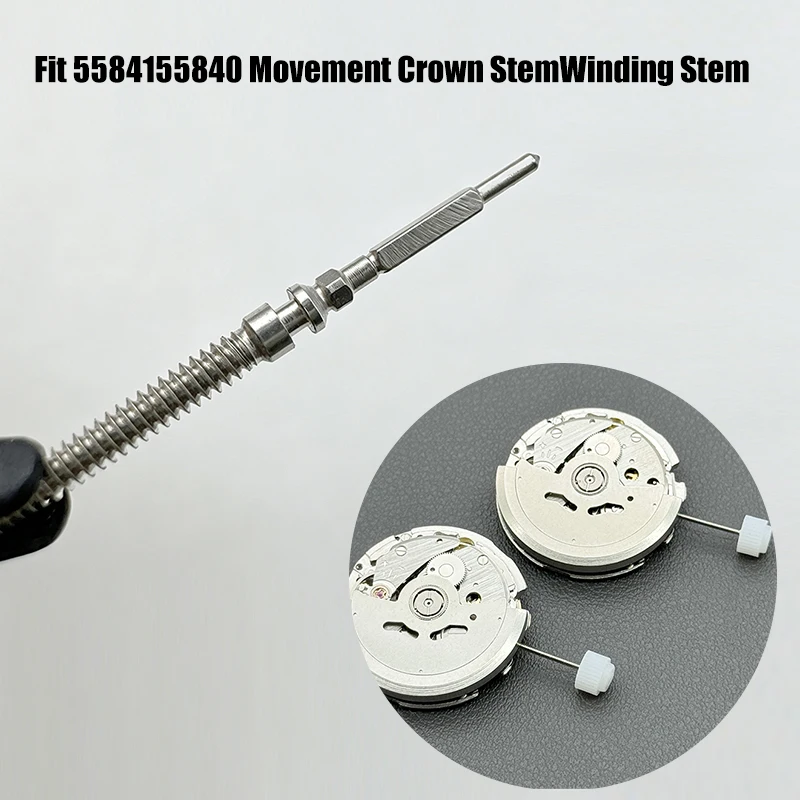 55840 55841 Watch Winding Stem Steel Crown Stem Fit 55840 55841 Movement Watch Steel Stem Crown Kit Watch Parts