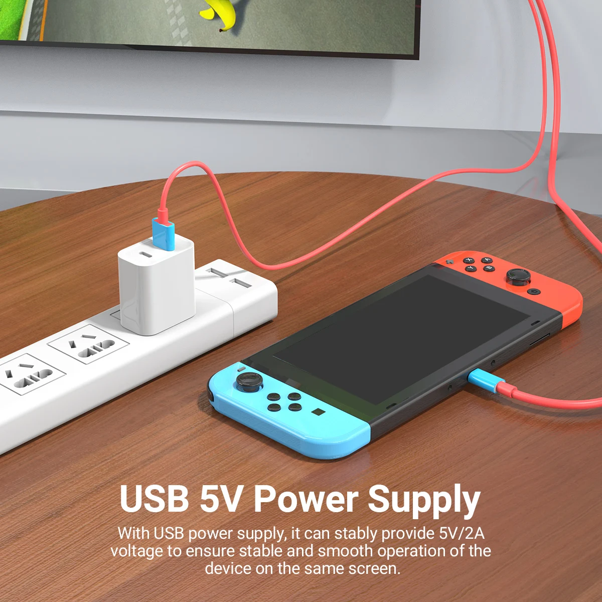 

Кабель типа C — HDMI, адаптер 4K HD с зарядкой через USB 5 В для Switch OLED Steam Deck IMac IPad Pro Surface TV Dock