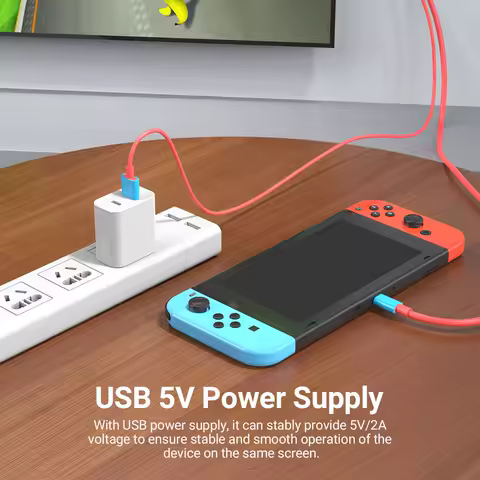 Type C to HDMI Cable 4K HD Adapter with 5V USB Charging for Switch OLED Steam Deck IMac IPad Pro Surface TV Dock