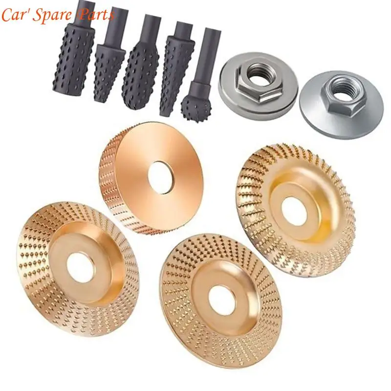 Y4UA หลายขนาดไม้แกะสลัก Disc & Burr ชุดโลหะบดเครื่องมืออัพเกรดเพื่อเพิ่มประสิทธิภาพงานไม้