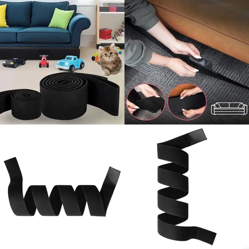

Flexible Under Sofa Blocker Adjustable Elastic Furniture Guard Stretchable Underbed Toy Barrier Upgrades for Kids