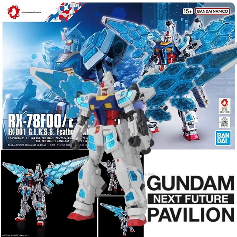 

Bandai Original RX-78F00E Gundam (EX-001 Glass Wing Equipment) Anime Action Figure Assembly Model Toys Gifts For Children