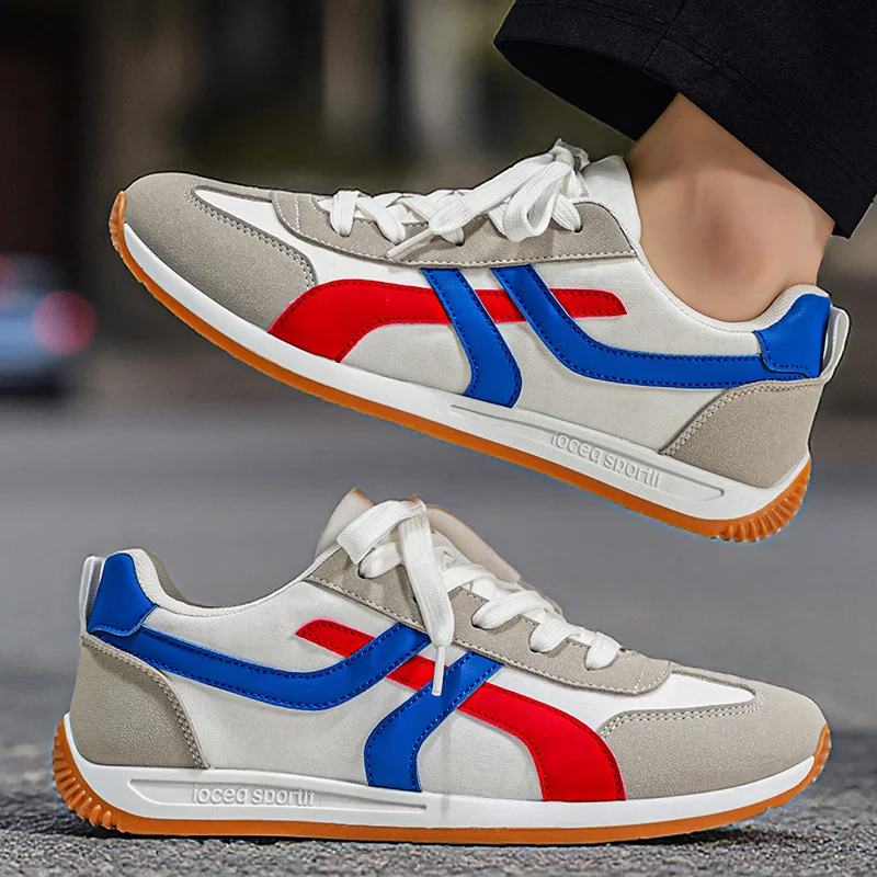 

Универсальные мужские кроссовки: стильные и многофункциональные плоские туфли, такие как "A-Game", с противоскользящей подошвой, легкие, для студентов, спорта и повседневной носки.