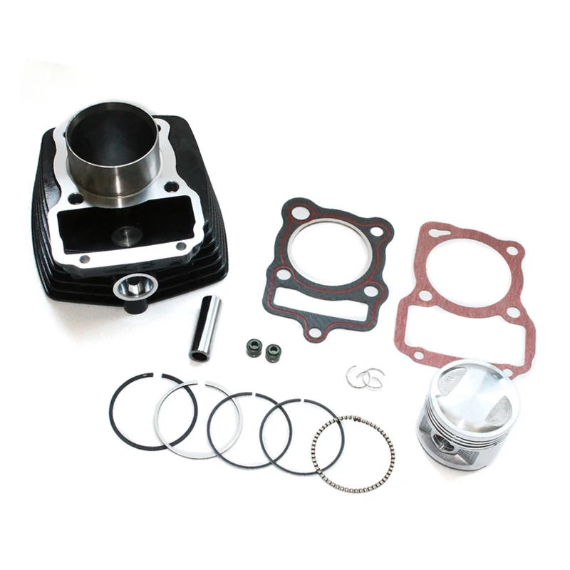 

Motorcycle Cylinder Kit for Honda Lifan Loncin QJmotor Haojue CG125 CG150 GN125H HJ125/150 LF125 Silver/Black Piston Ring Gasket