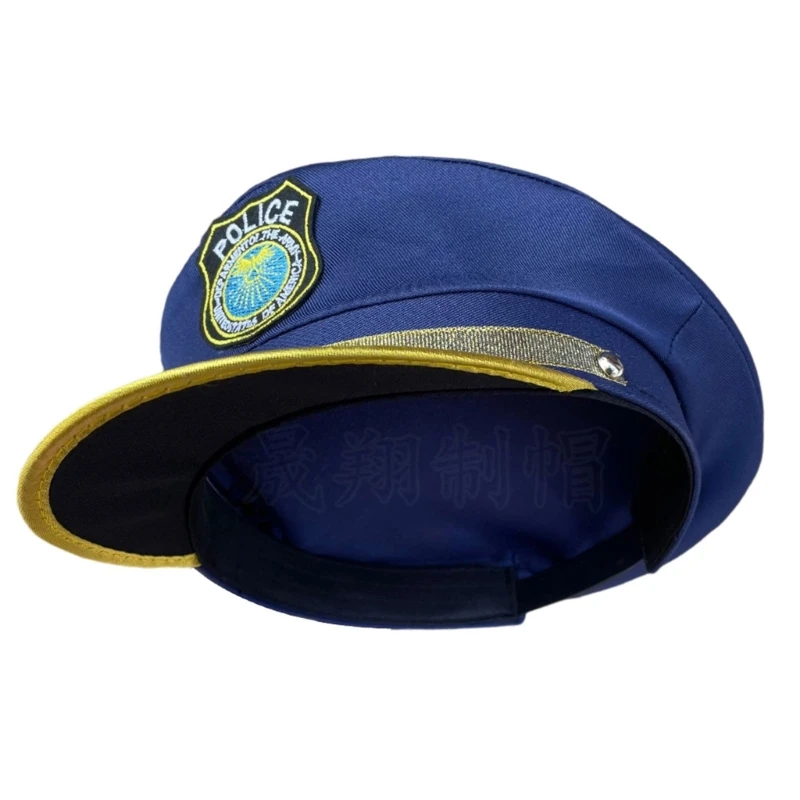 Children Police Hat for RolePlay Kids Party Props Hat Police Cap with Badge for Stage Performances Costume Headdress