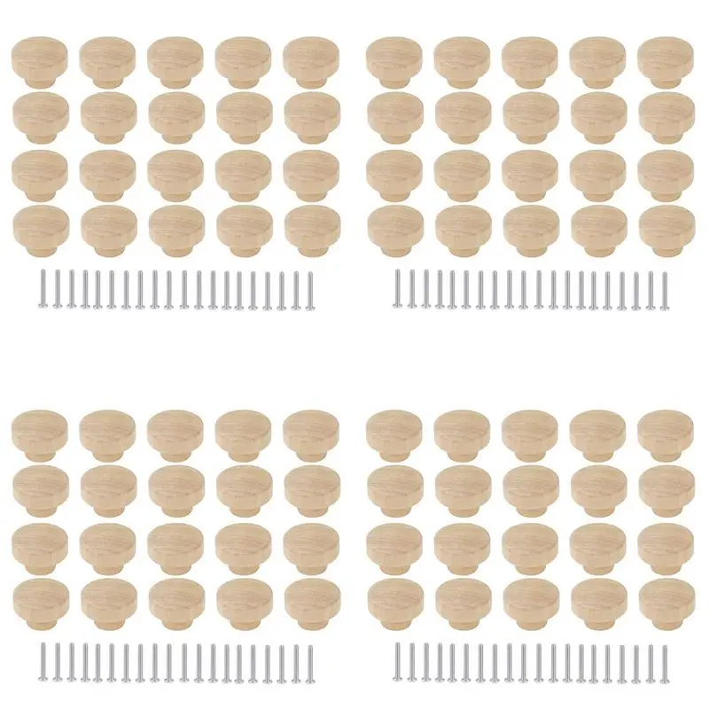 

A7THK-80 шт. Круглые необработанные деревянные ручки для ящиков, диаметр 35 мм, для мебели, шкафов и комодов