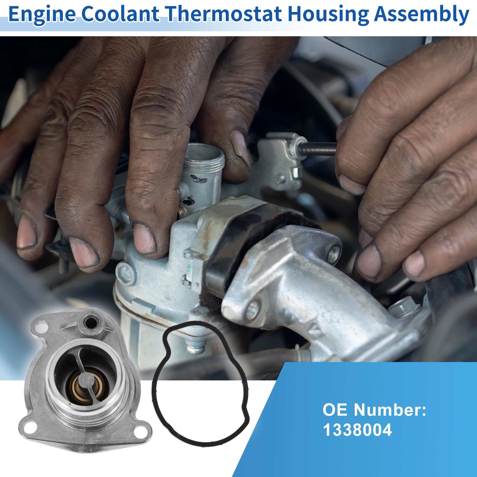 

X Autohaux Engine Coolant Thermostat Housing Assembly No.1338004 for OPEL AGILA (A) 00-07