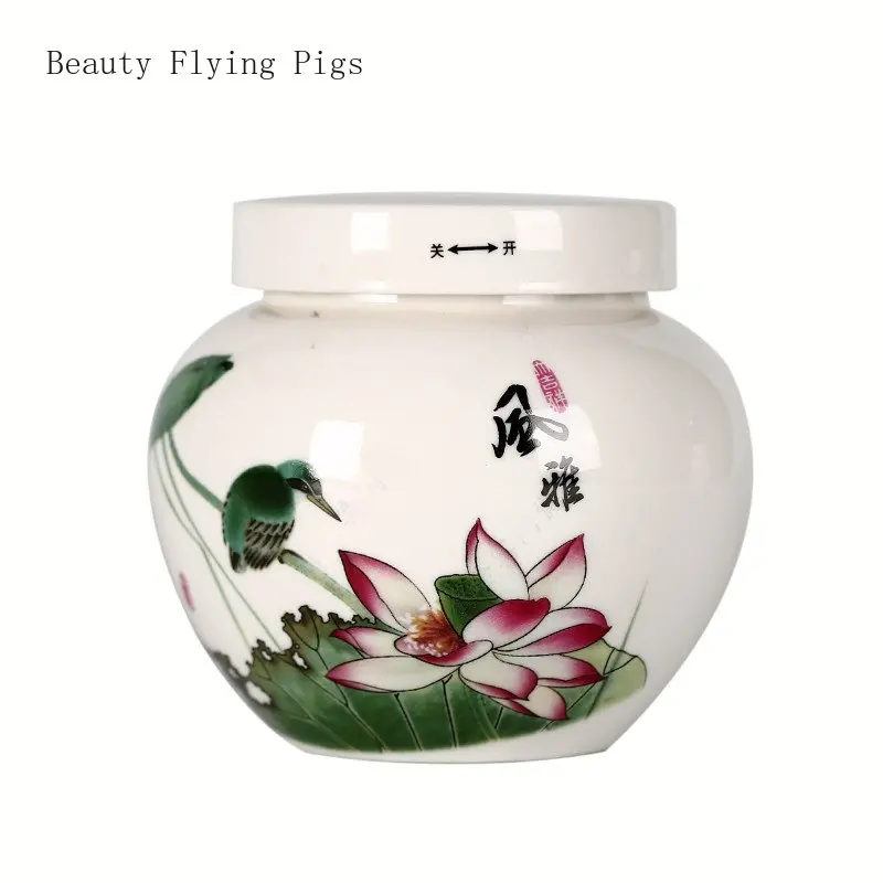 

500ml Household Ceramic Tea Pot Honey Pot Portable Moisture-proof Sealed Pot coffee storage tea caddy Storage tank