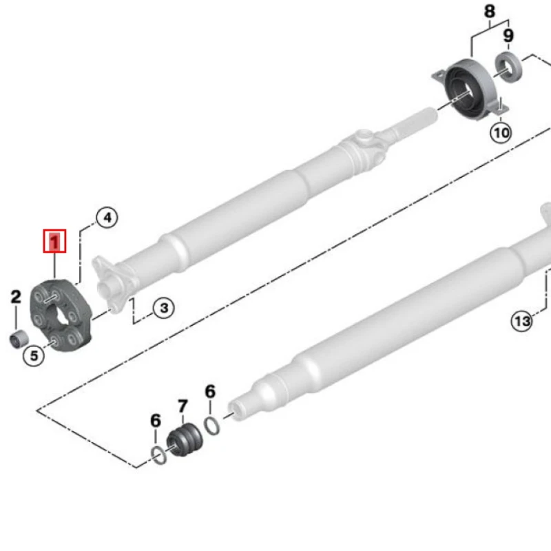 26117610061 Coupling Doughnut Rear Flex Disc Joint Propshaft Bearing For BMW E70 E82 E90 F01 F07 F10 F30 26117546425 26117605629