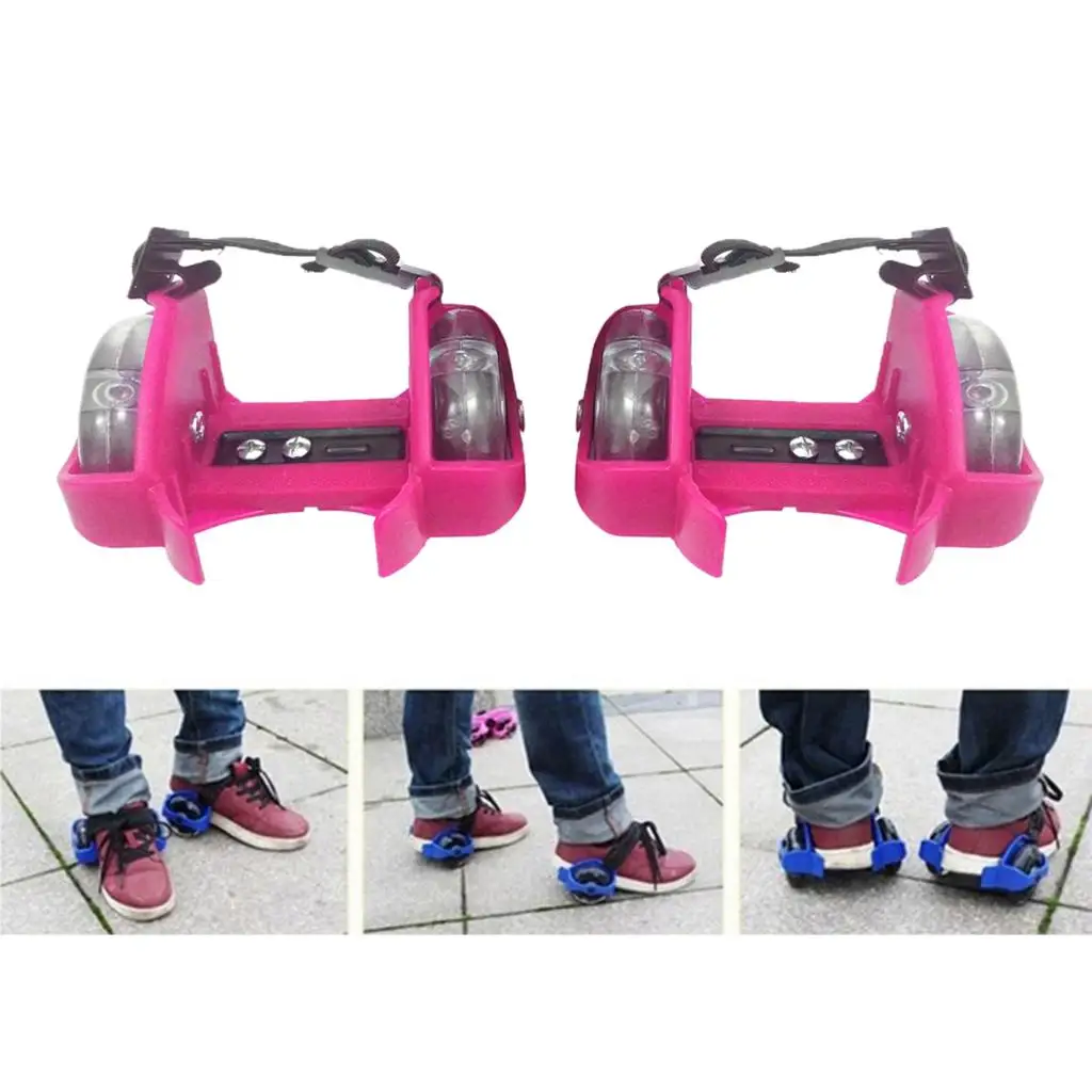 Flashing Child Gift Pulley Heel Adjustable Safety Outdoor Home Skating Flash Heel Wheels Shoes