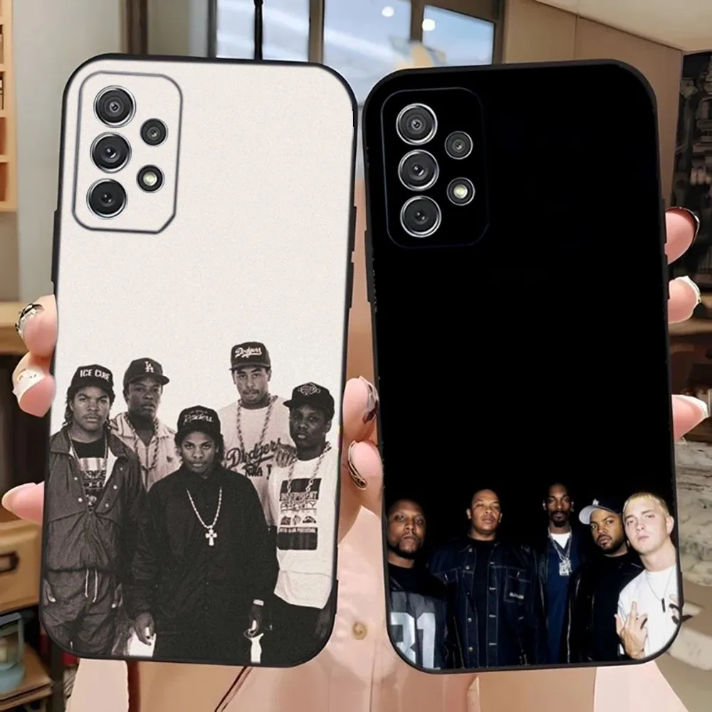 

N-NWA Rap Phone Case For Samsung Galaxy A13,A21s,A22,A31,A32,A52,A53,A71,A80,A91 Soft Black Phone Cover