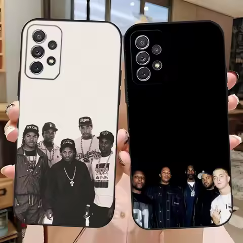 N-NWA Rap Phone Case For Samsung Galaxy A13,A21s,A22,A31,A32,A52,A53,A71,A80,A91 Soft Black Phone Cover