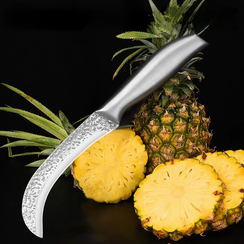 Forged small curved knife, sharp fruit knife, household stainless steel peeler knife, commercial banana pineapple knife