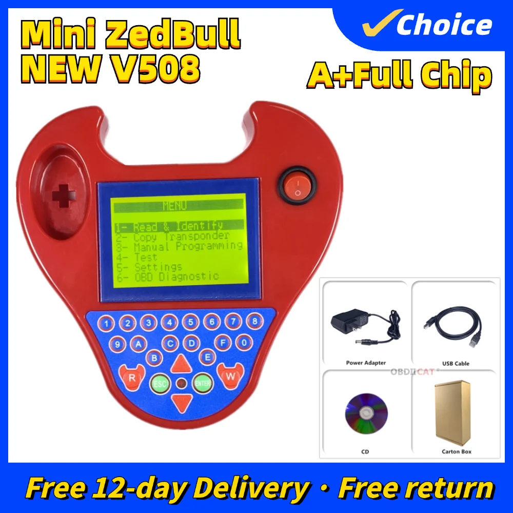 

OBDIICAT V508 Super Mini Key Tool Программатор дистанционного ключа Zed-Bull Транспондер Smart Хорошее качество Версия Программирование ключей для автомобиля
