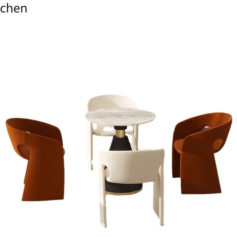 HXL طاولة المفاوضات وكرسي مجموعة استقبال اجتماع مقهى طاولة الشاي الحجرية #5