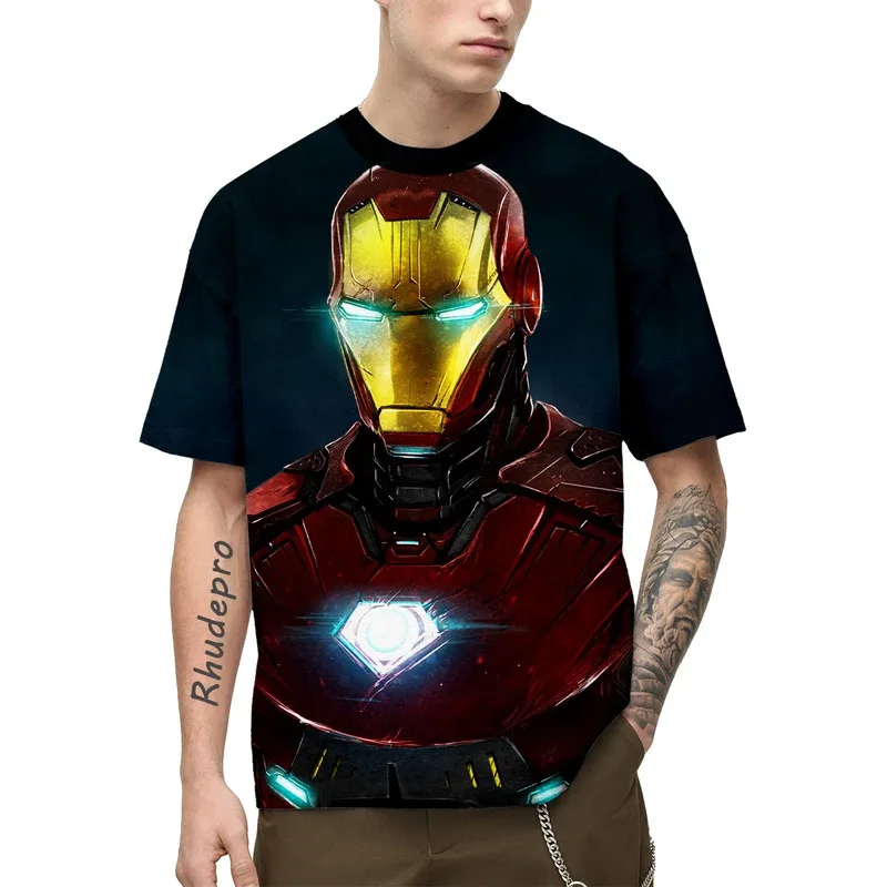 Miniso Superheroes Spider-Man T Shirt Summer Men T Shirts Popular Boys Girls Short Sleeve Casual Sports Top Spiderman Tee Shirts