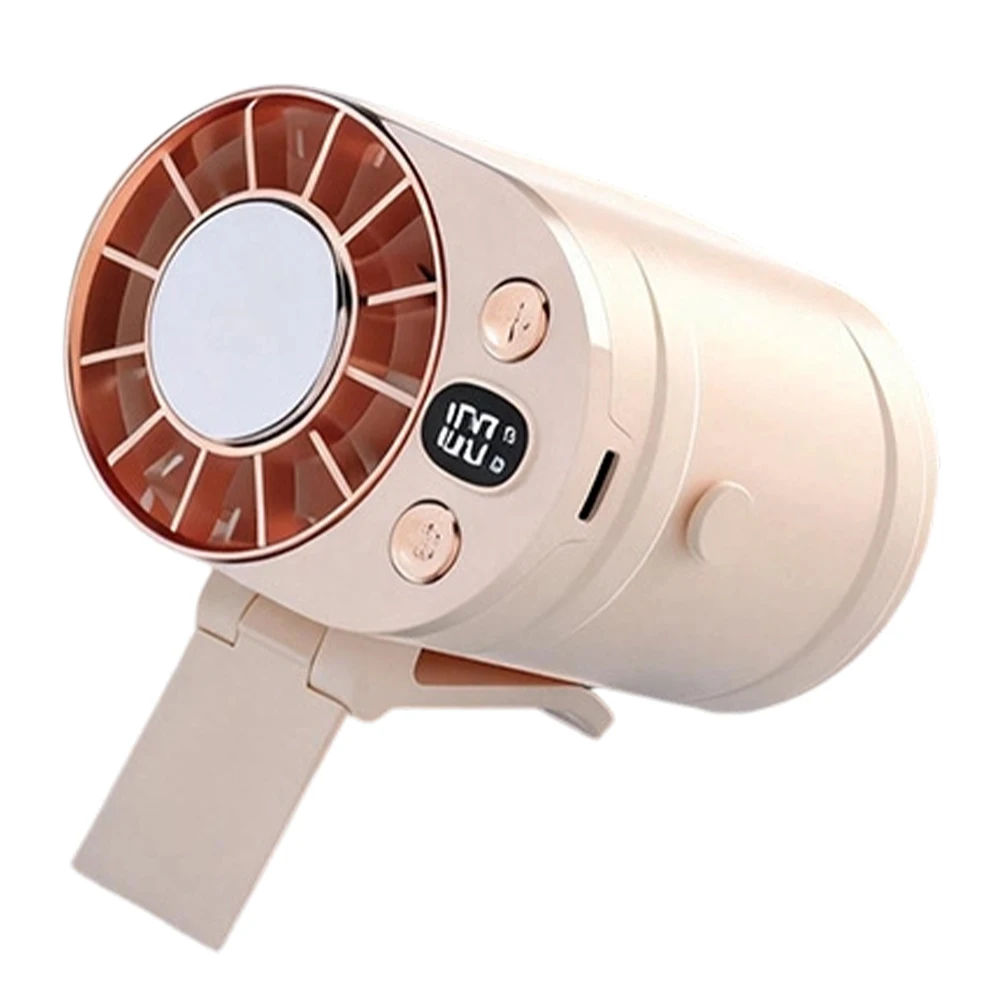 USB Rechargeable Waist Fan for Outdoor Camping and Heat Heavy Work Scenarios Portable Design with Stable Clip Attachment