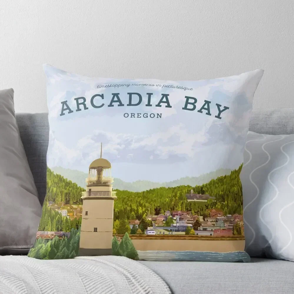 

Life is Strange - Arcadia Bay Travel Poster (Day) Throw Pillow Rectangular Cushion Cover Decorative Sofa Cushion pillow