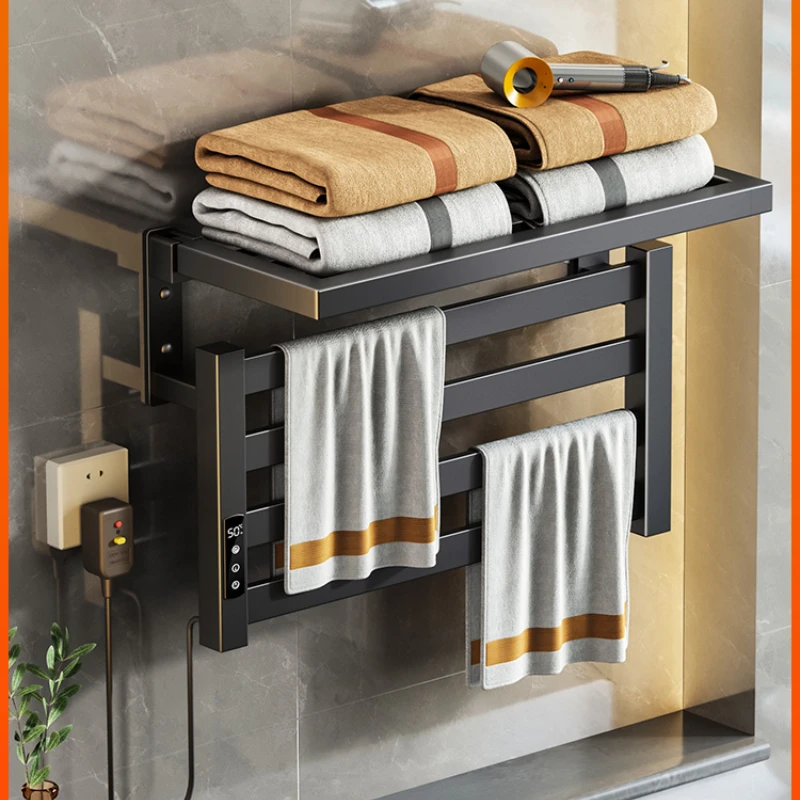 Intelligent Heating Drying Sterilization Bathroom Punch-Free Bath Towel Rack