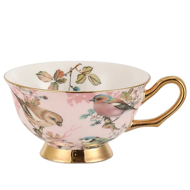 European coffee cup set, bone china cup saucer, household ceramics, British light luxury afternoon tea, high value teacup