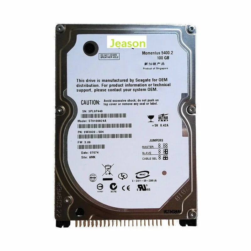 For SEAGATE 100GB ST9100824A PATA 2.5