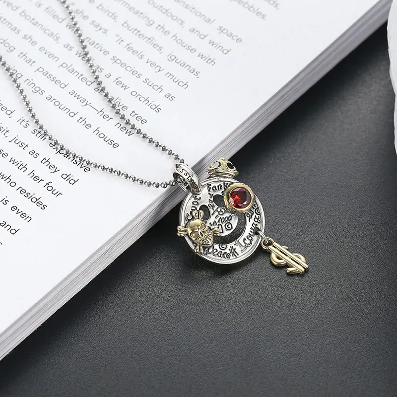 

Vintage Personality Simple Silver Color Smiling Face Necklace Long Pendant Sweater Chain Banquet Jewelry Accessories Gift