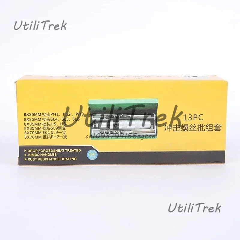 

13Pcs Impact Driver Screwdriver Hand Tools Portable For Loosening Bolts Remove Stubborn Fasteners Screwdriver Repair Tools