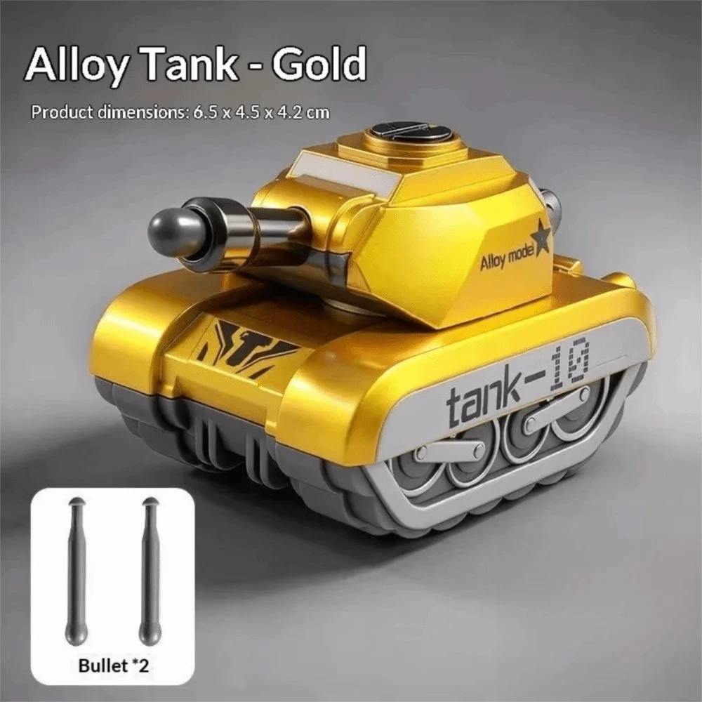 Alloy Material Alloy Tank Toy Cool Design Rotating Turret Armored Vehicle Toy Fun Toy Mini Tank Toy Christmas Gift