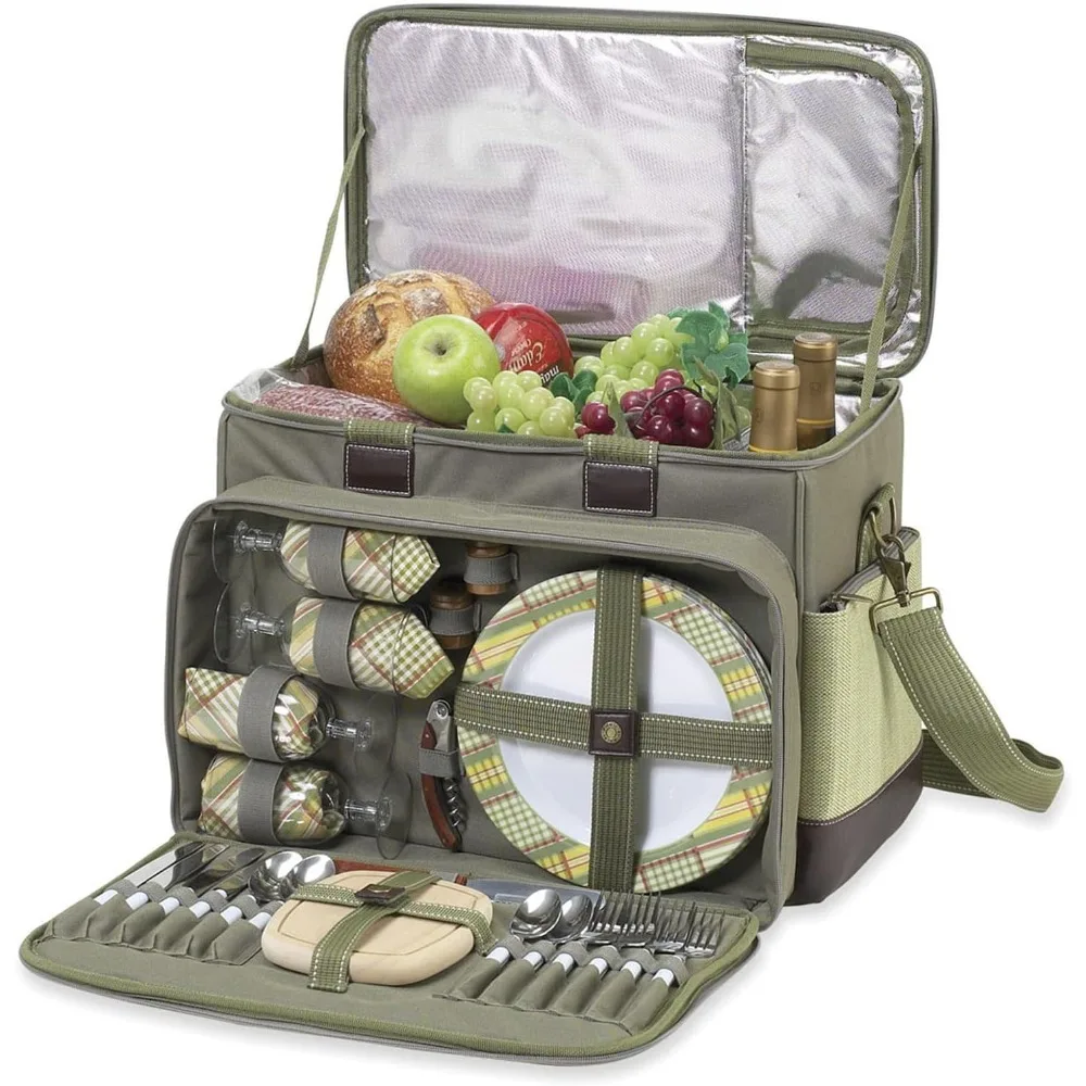 Factory Direct 2026 Picnic at  Premium Insulated Cooler Set for Four, Handcrafted in the USA