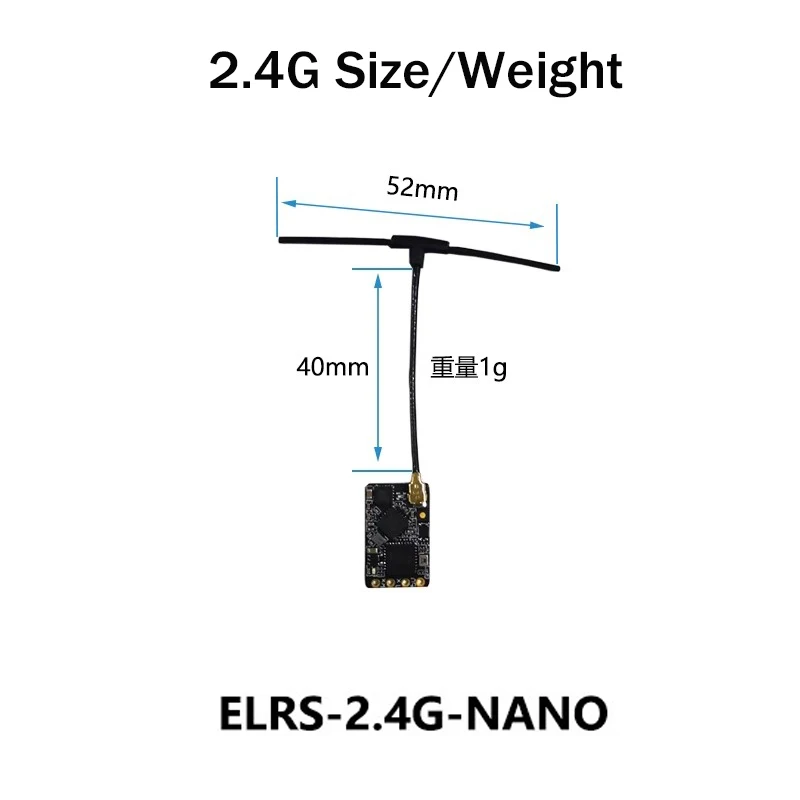 

Приемник BAYCK ELRS 2,4 ГГц/915 МГц NANO ExpressLRS с антенной T-типа, поддержка Wi-Fi, обновление для радиоуправляемых FPV полевых дронов, запчасти