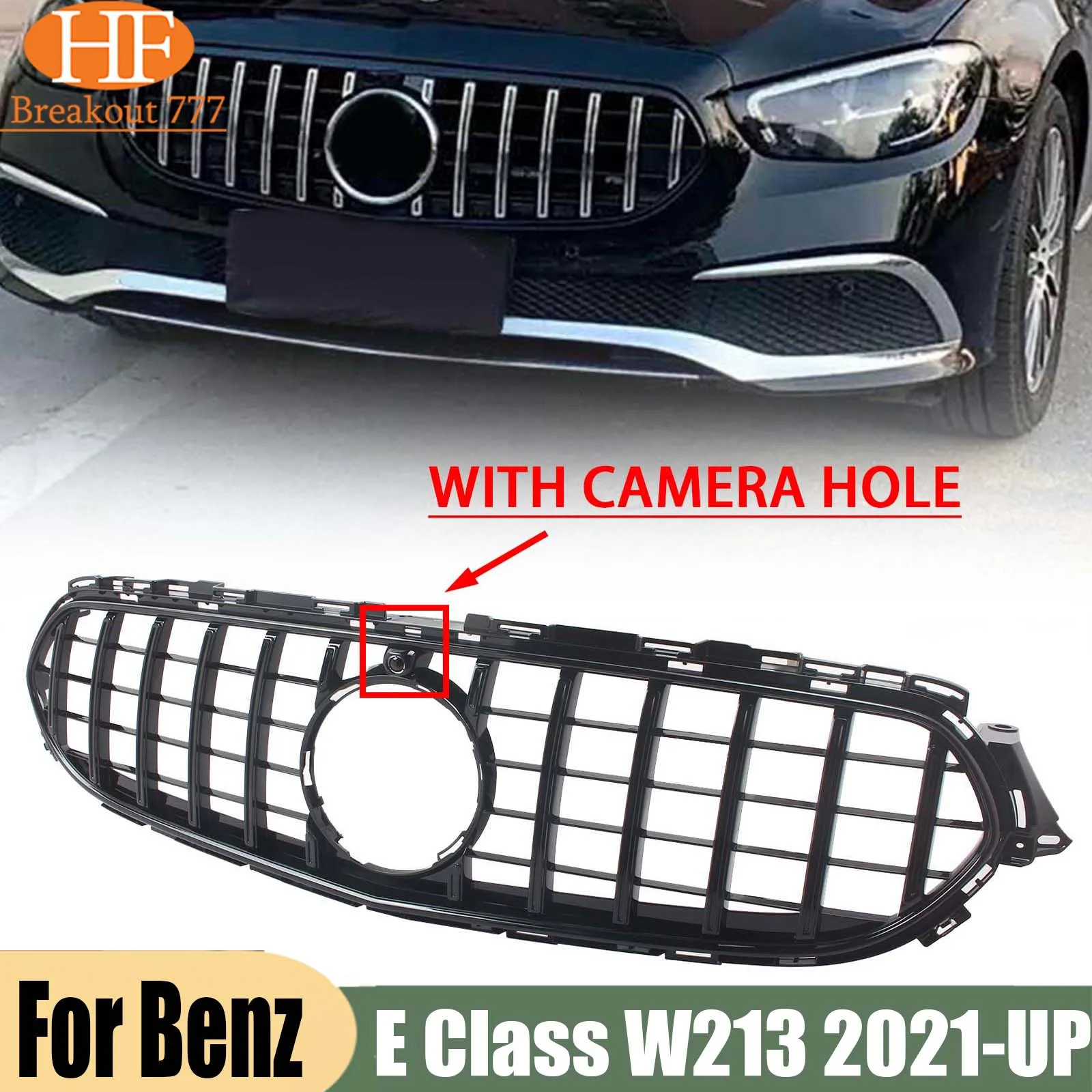 For Mercedes Benz E Class W213 2021-UP Car Front Bumper Kidney Grille Grill