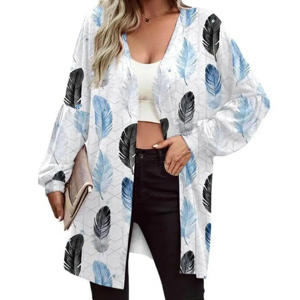 Y2k Autumn and Winter Jackets Women's Coat Printed Long Sleeve Fashion Cardigan Casual Loose Retro Oversize Streewear Top