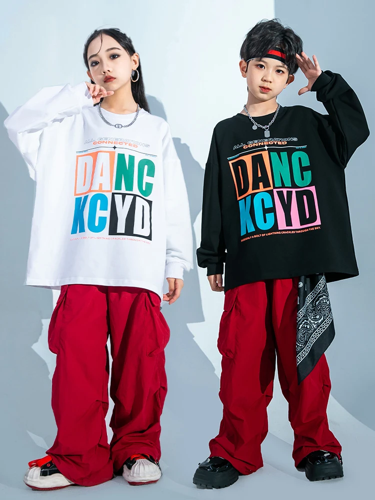 Street dance trendy costumes, hiphop cool walking show sets, children's hip-hop personalized dance performance costumes