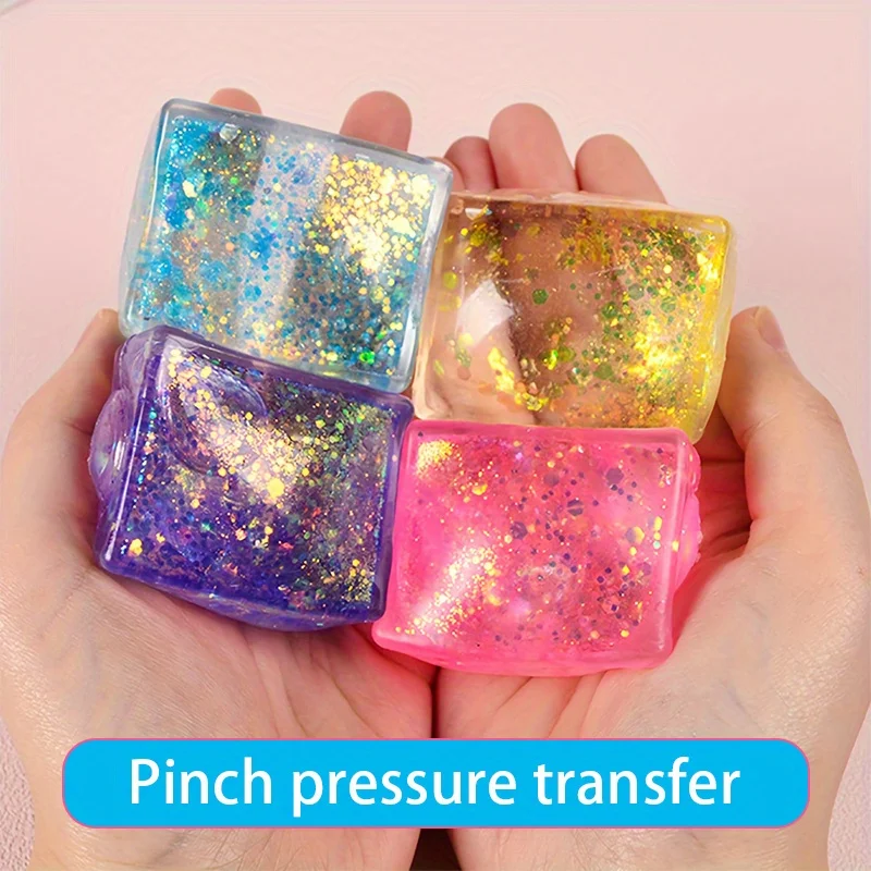 

pressure toys, transparent tofu blocks, ice cubes, extruded maltose props, soft cubes, irritability, autism, adult gifts.