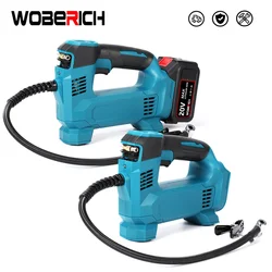 WOBERICH 18V Powered cordless Electric Air Pump Electric inflator Car Tire Air Compressor Inflatable Pump For Makita 18V Battery