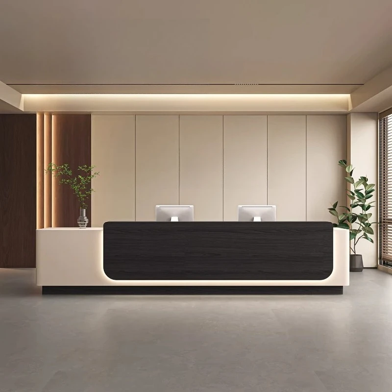 Modern Minimalist Reception Desks Lacquer Beauty Reception Desks Salon Durable Office Furniture Mostrador De Recepción ZY40JDT