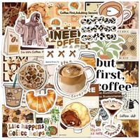 50PCS INS Style Coffee Inspirational Phrases Stickers-Korean Healing Graffiti Waterproof Decor for Skateboard AnimeWorlds Store