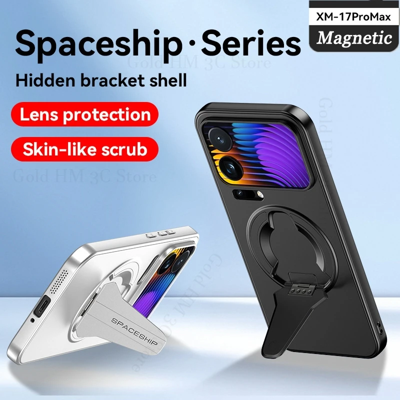 

For Xiaomi 17 Pro Max For Magsafe Magnetic Kickstand Case For XIAOMI 15 14 Ultra mi 15S 14 17 Pro Bracket Phone Protective Cover