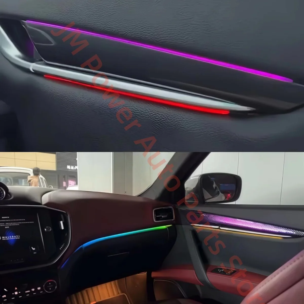 Fit for Maserati Levante Ghibli Quattroporte LED Atmosphere Lamp Automotive interior lighting upgrade Car accessories trim strip