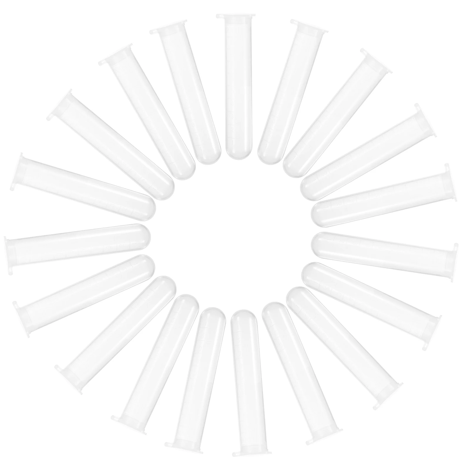 

50 Pcs Sealed Bottle Storage Barrel Clear Tubes Test Plastic with Lids Sample Vials