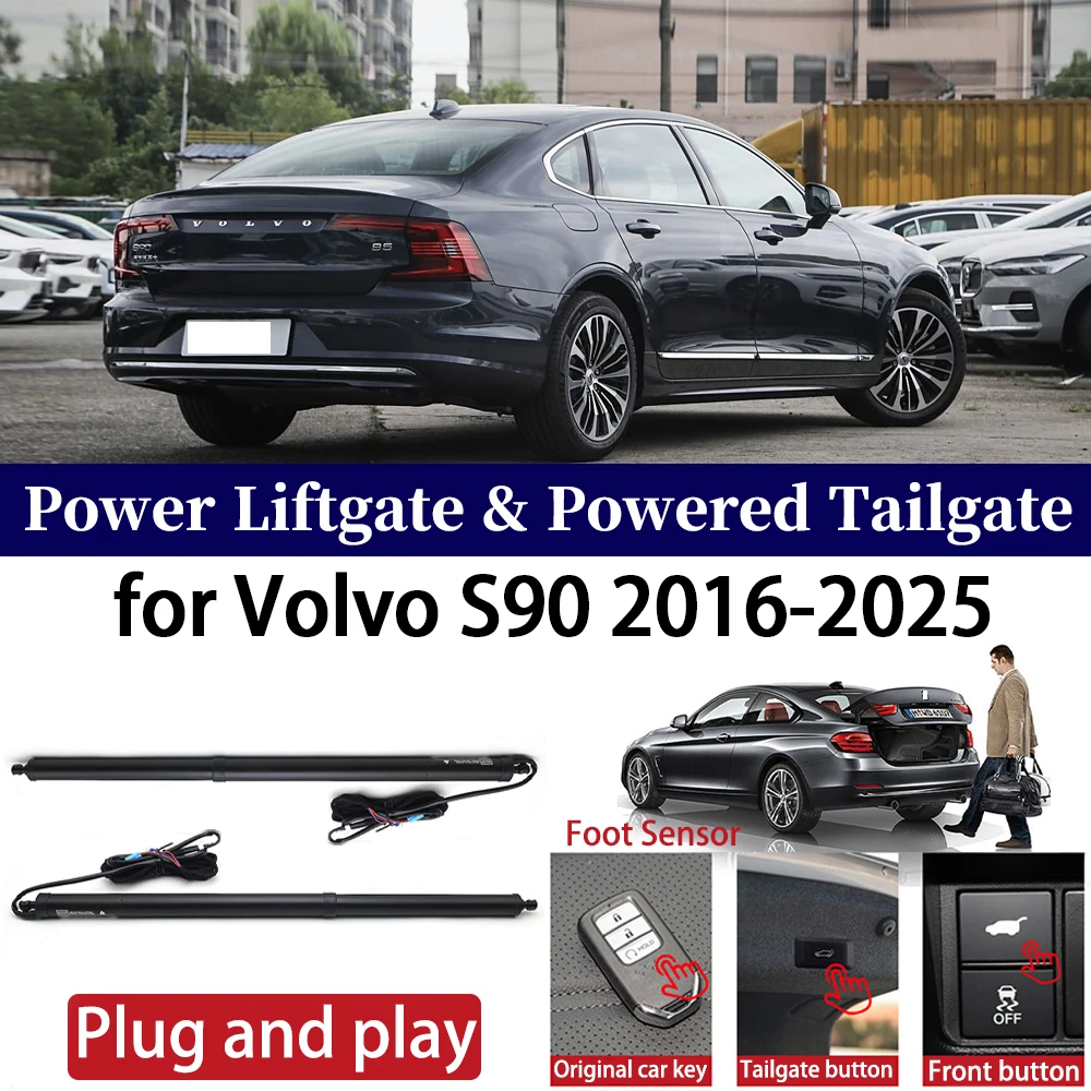ZhuCamX for Volvo S90 2016-2025 Car Auto Power Electric Tailgate Liftgate Lift Trunk Closer System Boot Lift Motor Kit