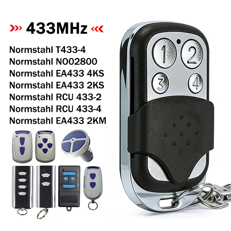

For NORMSTAHL CRAWFORD T433-4 RCU 433-2 433-4 EA433 2KS 4KS 2KM N002800 433.92MHz Rolling Code Garage / Gate Remote Control
