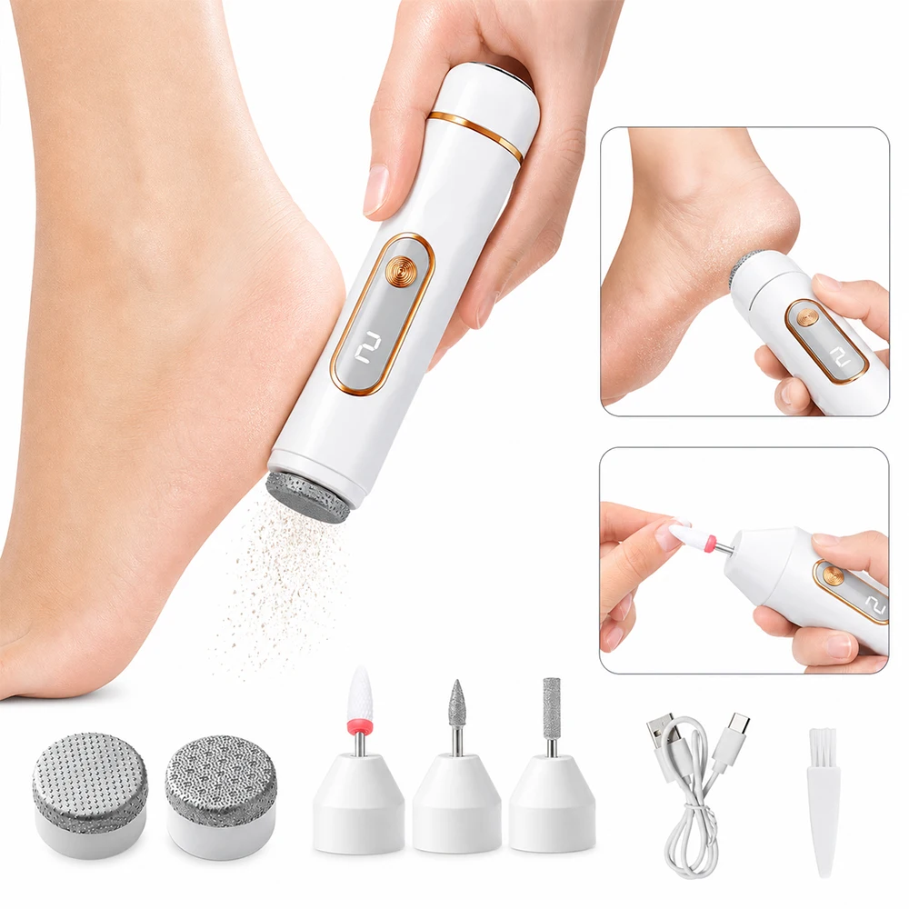 Electric Foot Callu Remover Portable Rechargeable Foot Grinder Professional Nail Polishing and Foot Care Heel Dead Skin Remover