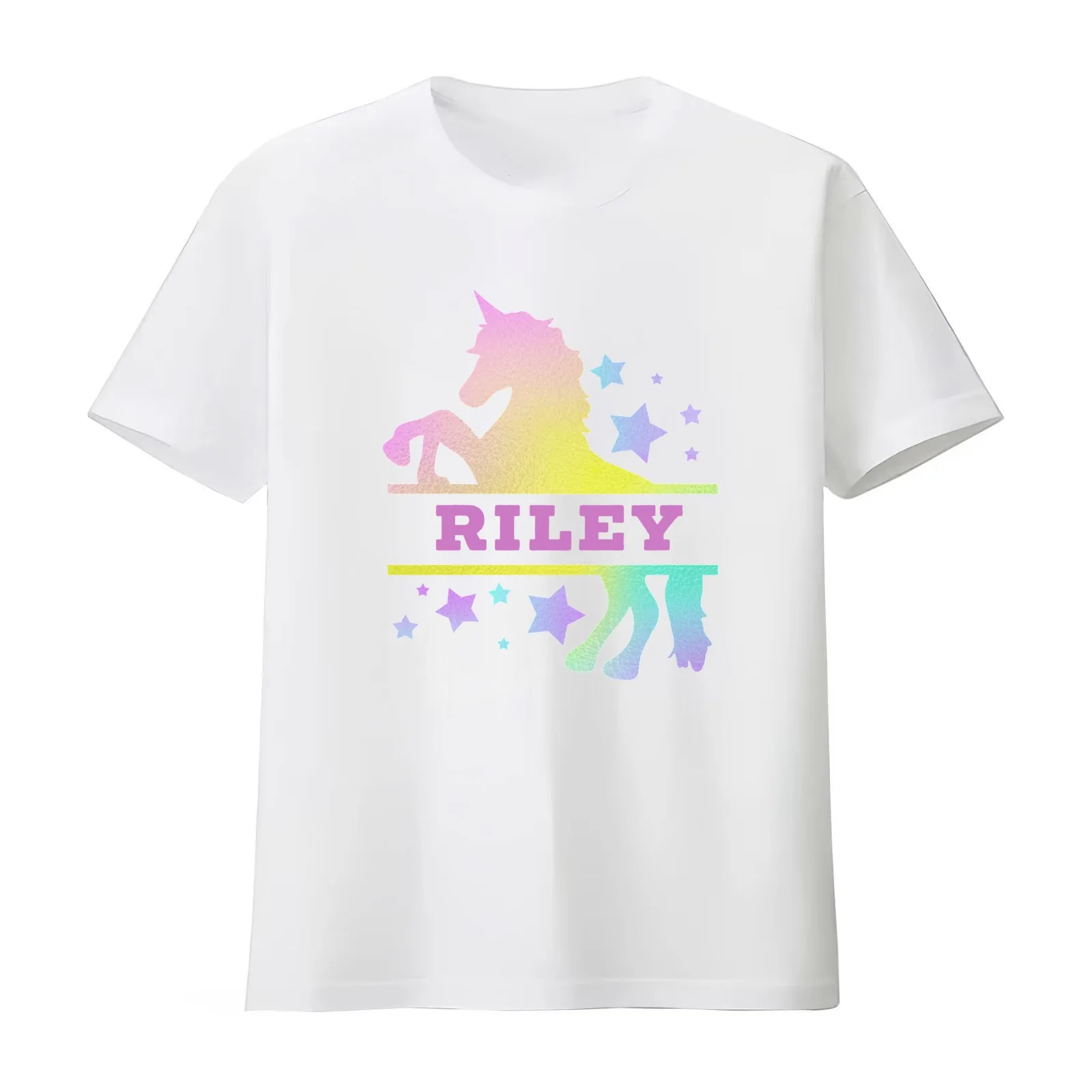 Riley unicorn lover gift idea T-Shirt Summer Casual Cotton Tee Oversized Streetwear Tops Vintage Graphic Print 100% Cotton