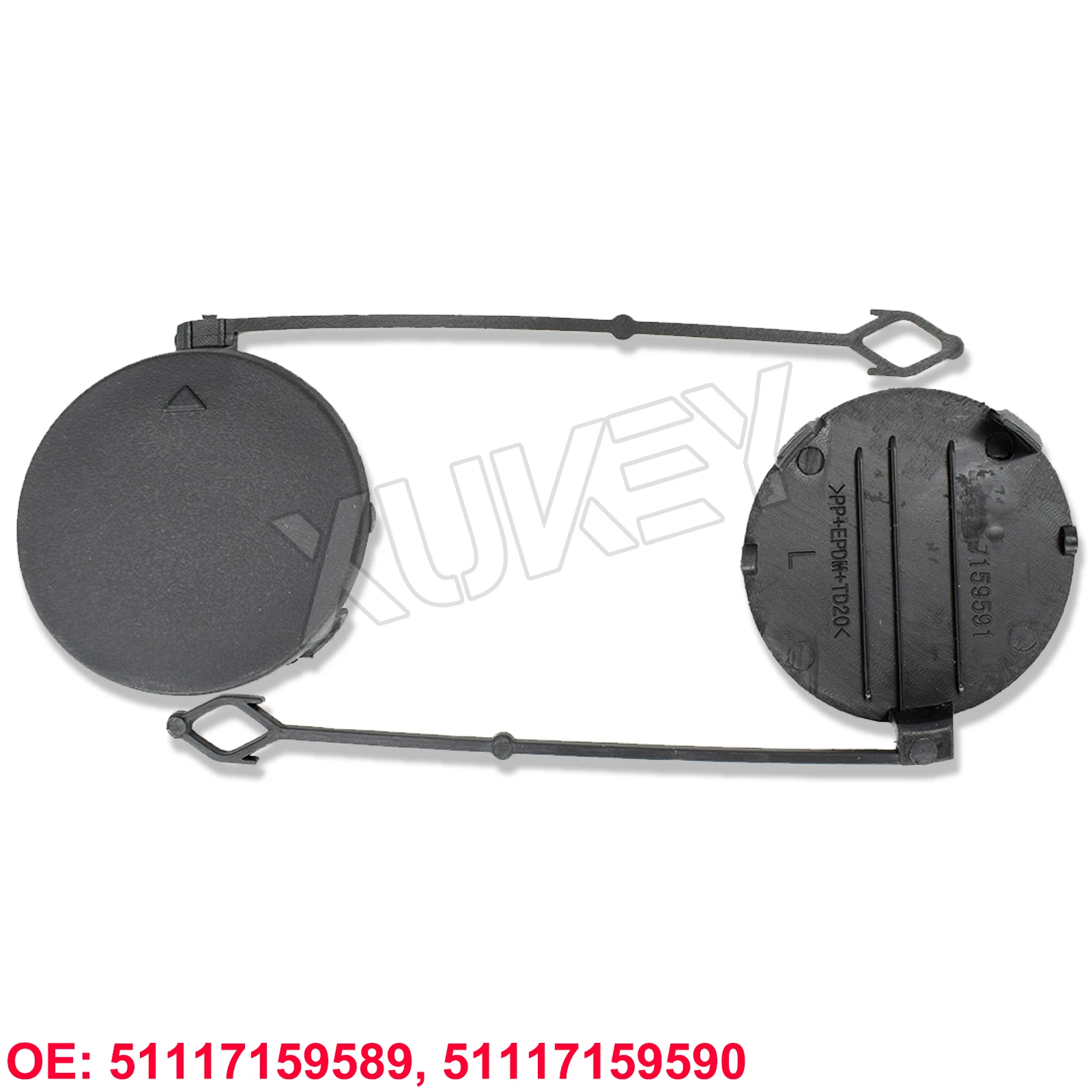 Vordere Abschlepp haken Ösen abdeckung links rechts Stoßstangen-Abschlepp kappe unbemalt 3,0 4,8 für BMW X5 E70 3,0 si 2007 i 2010 d 2008-2015 – Detail 3